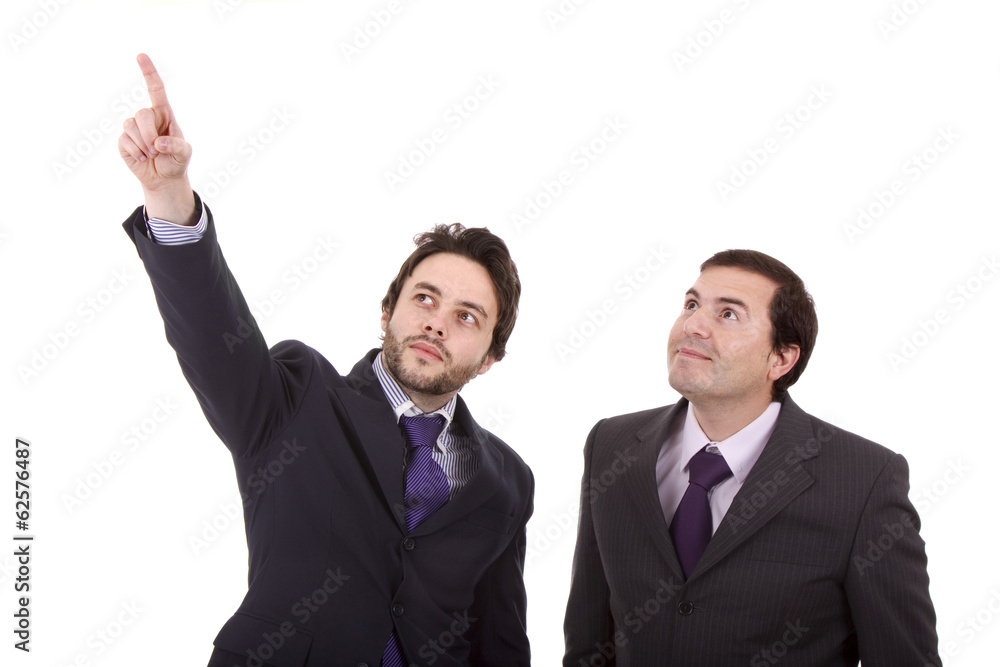 Two Businessman standing on a white background Two Businessman standing on a white background