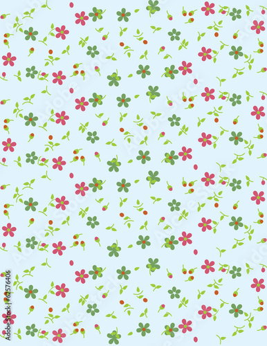 Ilustracion vectorial de patron de flores.