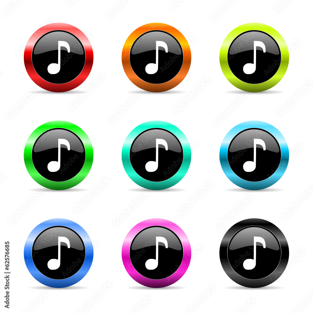 music icon vector set music icon vector set