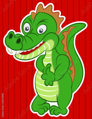 Ilustracion vectorial cocodrilo estilo cartoon © delacroix7