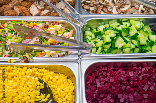 Salad ingredients at a buffet photo