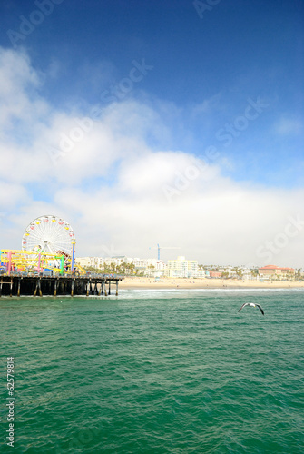 Santa Monica beach in Los Angeles. USA