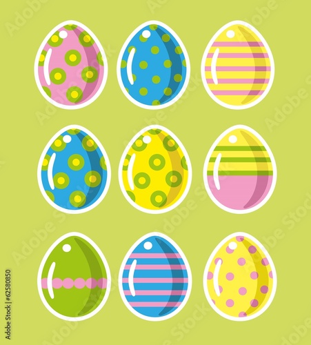 set of easter eggs
