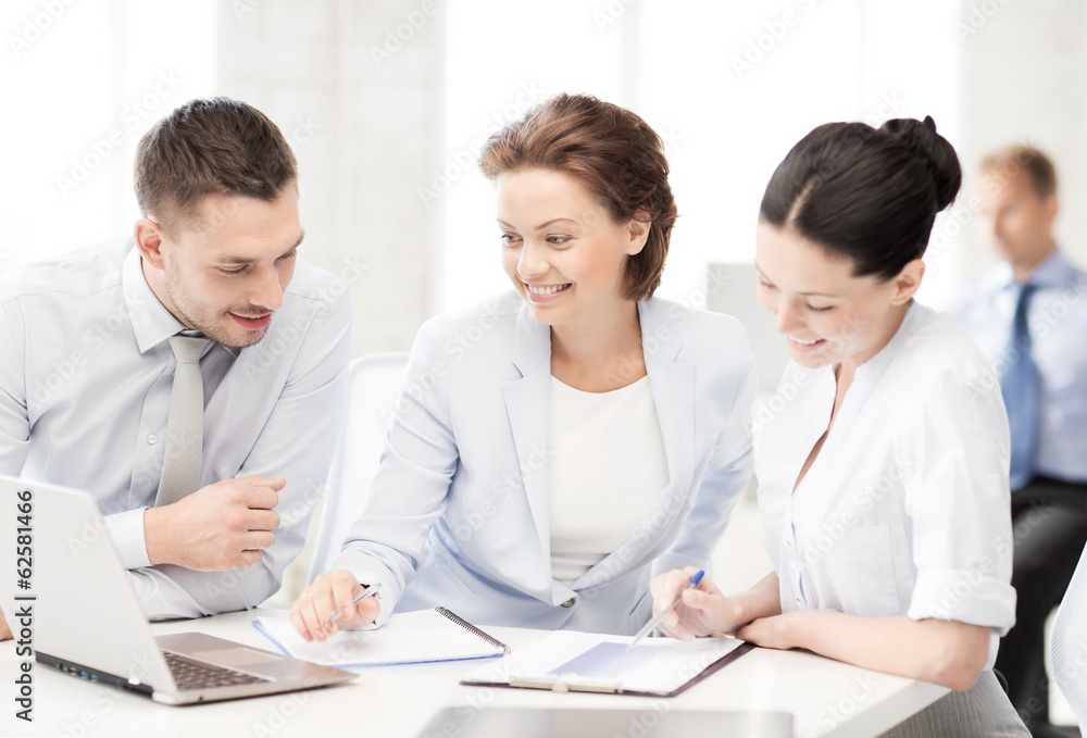 business team discussing something in office business team discussing something in office