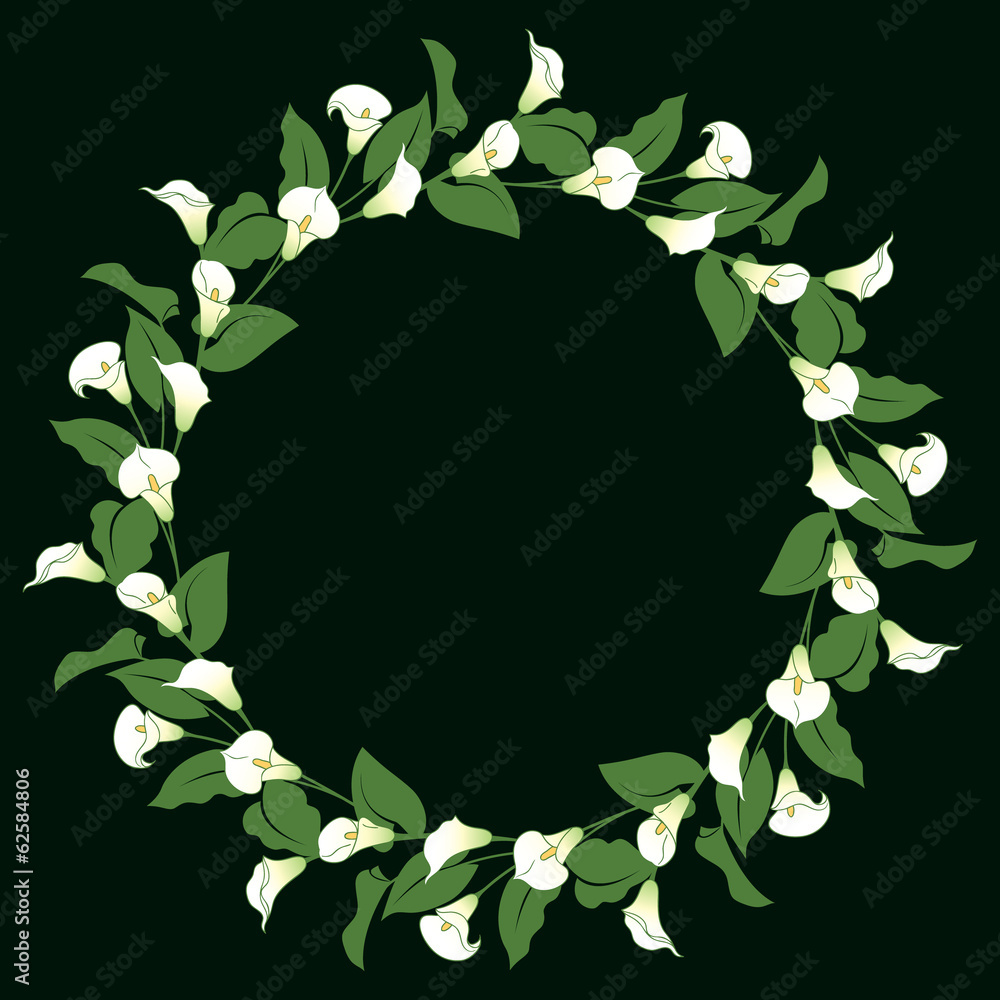 Calla lily wreath