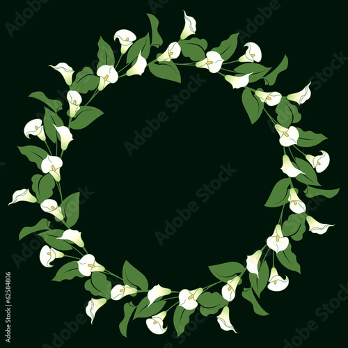 Fototapeta Naklejka Na Ścianę i Meble -  Calla lily wreath