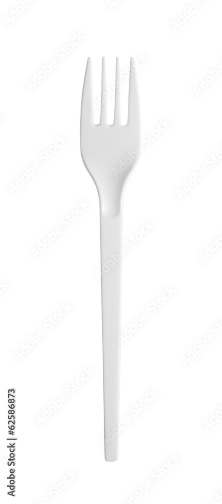plastic disposable fork isolated on white background plastic disposable fork isolated on white background