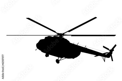 Silhouette of the helicopter.