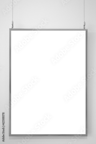 Fotografia empty White board on concrete wall background