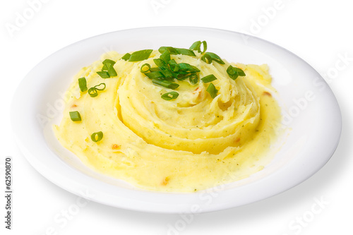 Puree isolated on white