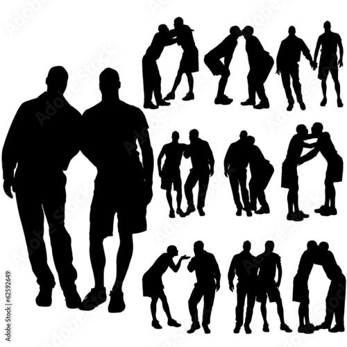 Vector silhouette of homosexual.