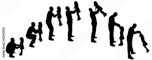 Vector silhouette of people.