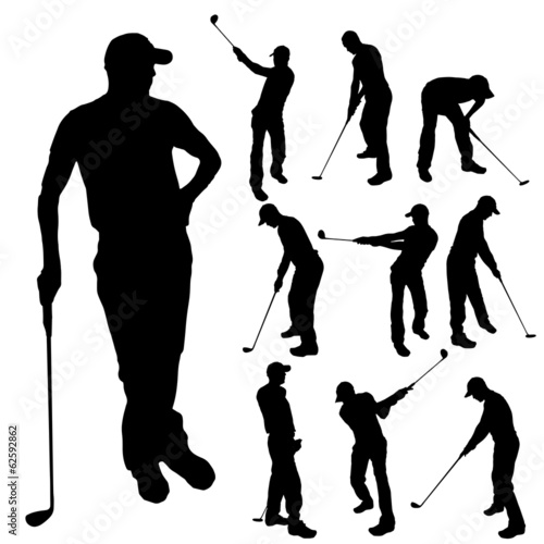 Vector silhouette of a man.