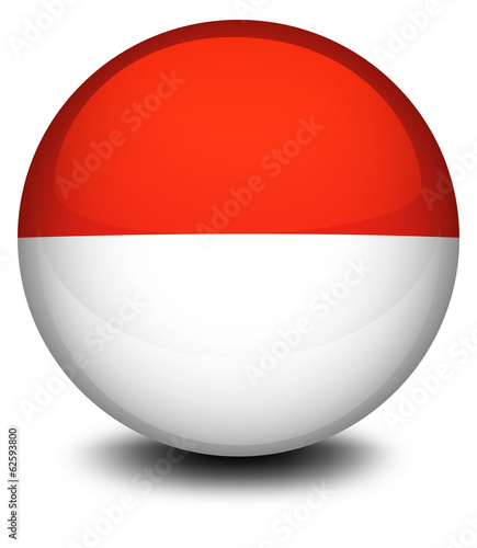 Free Download A ball with the flag of Indonesia and Monaco - GFXLoad