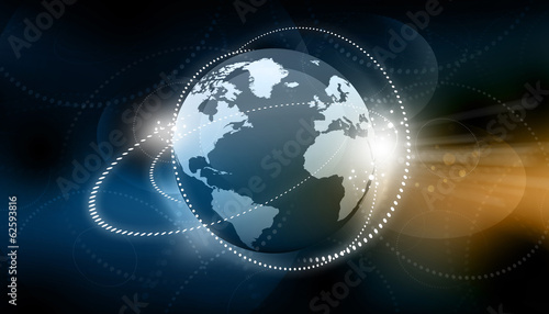 Global business network concept. Globalization concept