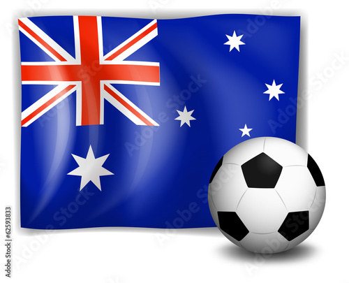 A ball and the Australian flag