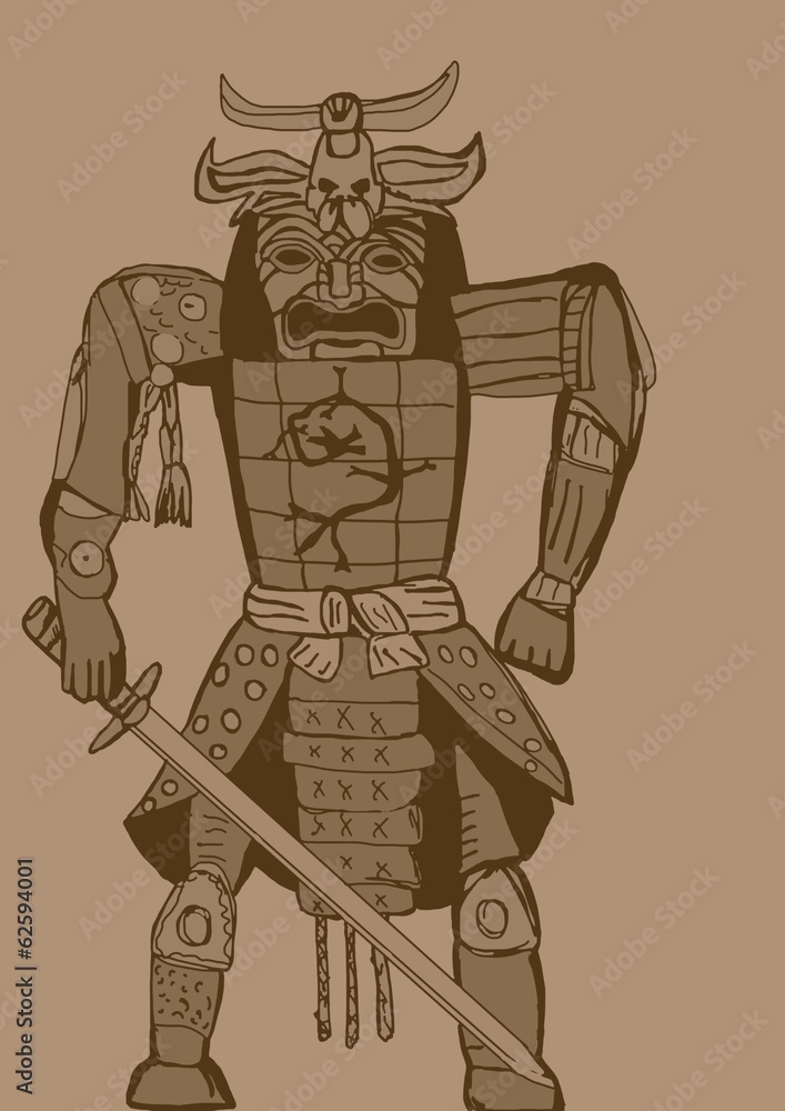 Fototapeta premium vintage samurai