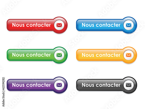 Boutons "NOUS CONTACTER" (service clients accueil coordonnées)