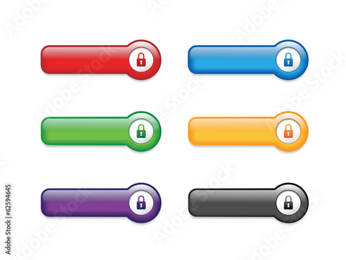 "SECURITY" Blank Buttons (padlock access internet connection)