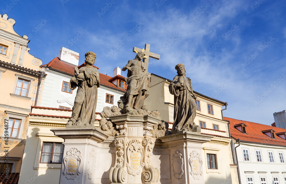 Statues on Charles Bridge, Prague, Czech Republic.