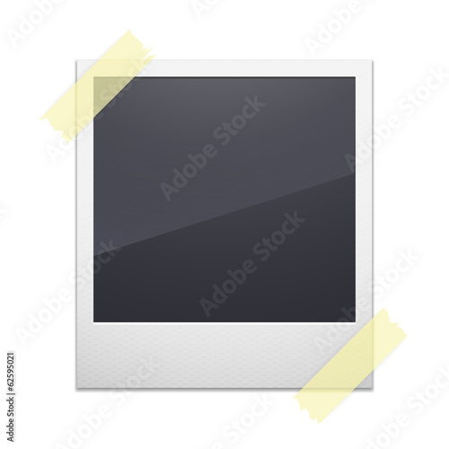 Retro photo frame isolated on white background