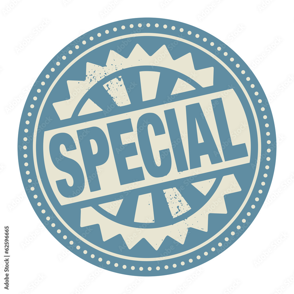 Abstract stamp or label with the text Special written inside Abstract stamp or label with the text Special written inside