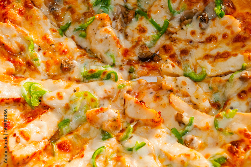 Closeup picture of pizza Closeup picture of pizza