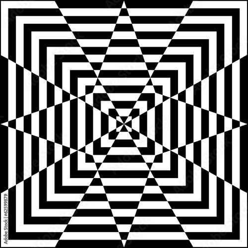 Motif géométrique noir et blanc.