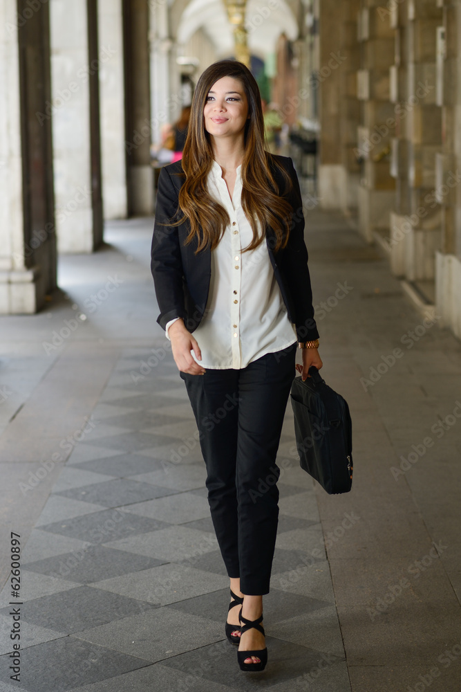 Japanese business woman in urban background Japanese business woman in urban background