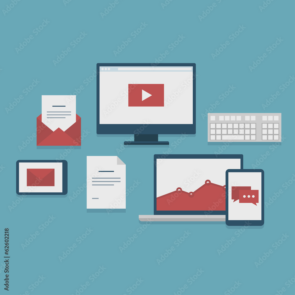 Set of web icons for business flat design, finance and Set of web icons for business flat design, finance and