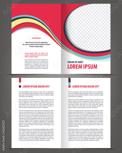 Vector empty bifold brochure print design template