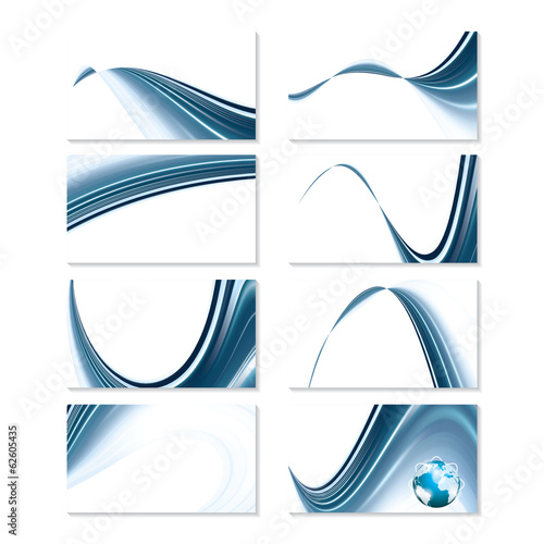 Creative abstract design business card set