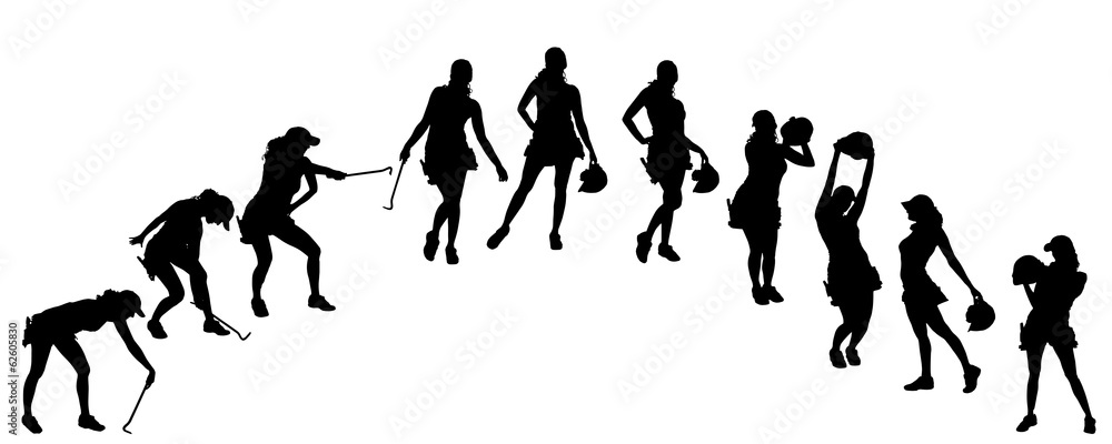 Vector silhouette of a woman.