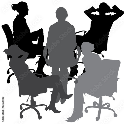 Vector silhouette of a woman.