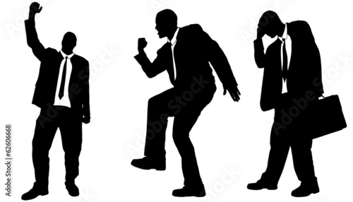 Vector silhouette of businessman.