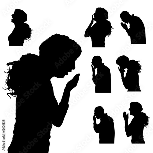 Vector silhouette of people.