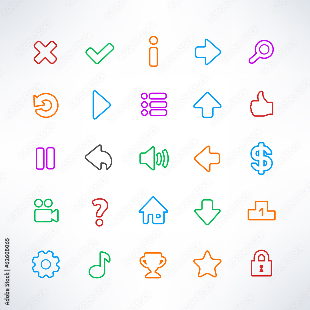 Simple game icons Simple game icons