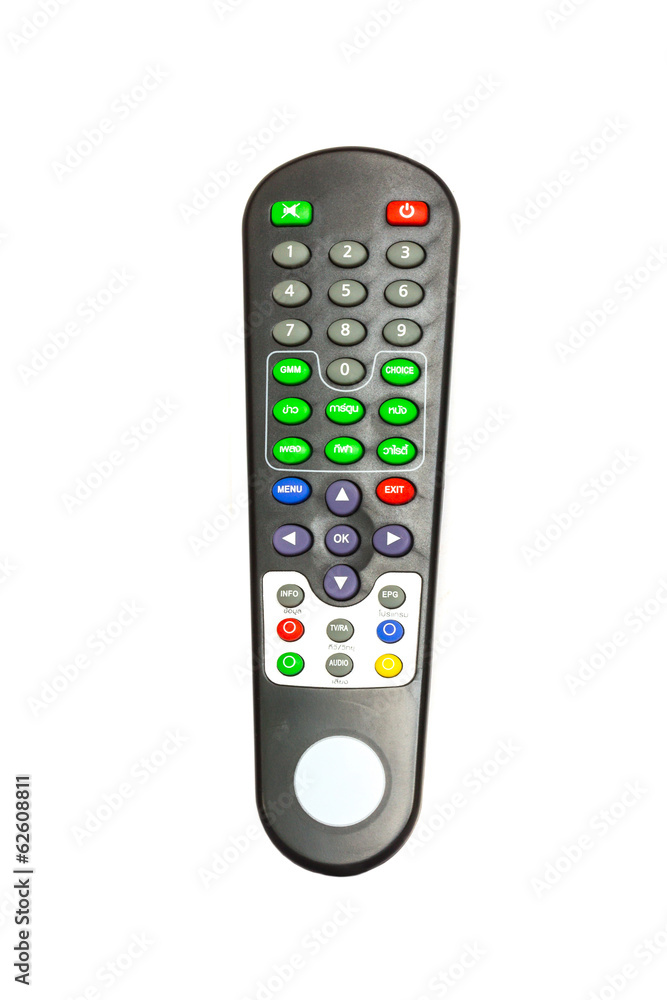 black remote control and white background black remote control and white background