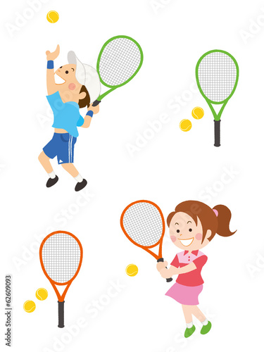 テニス　男性　女性