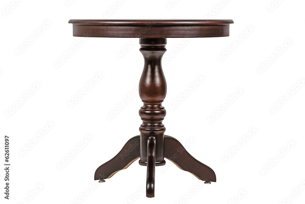 Round table, isolated on white background, with clipping path