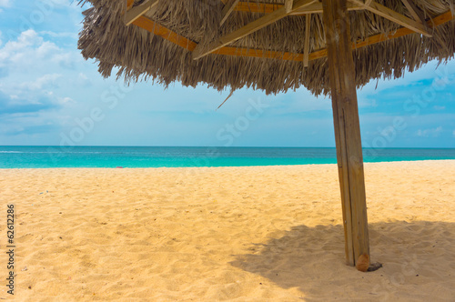 Fototapeta Naklejka Na Ścianę i Meble -  Beautiful beach in Aruba, Caribbean Islands, Lesser Antilles