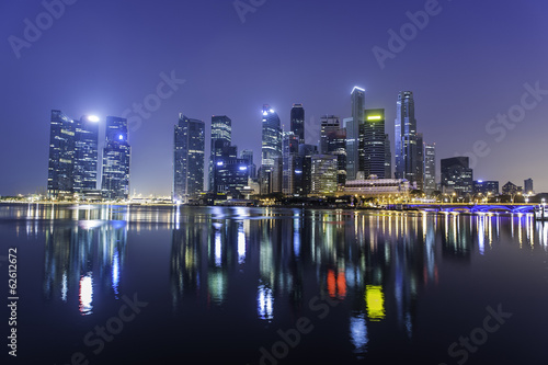 Singapore city at night © wootthisak