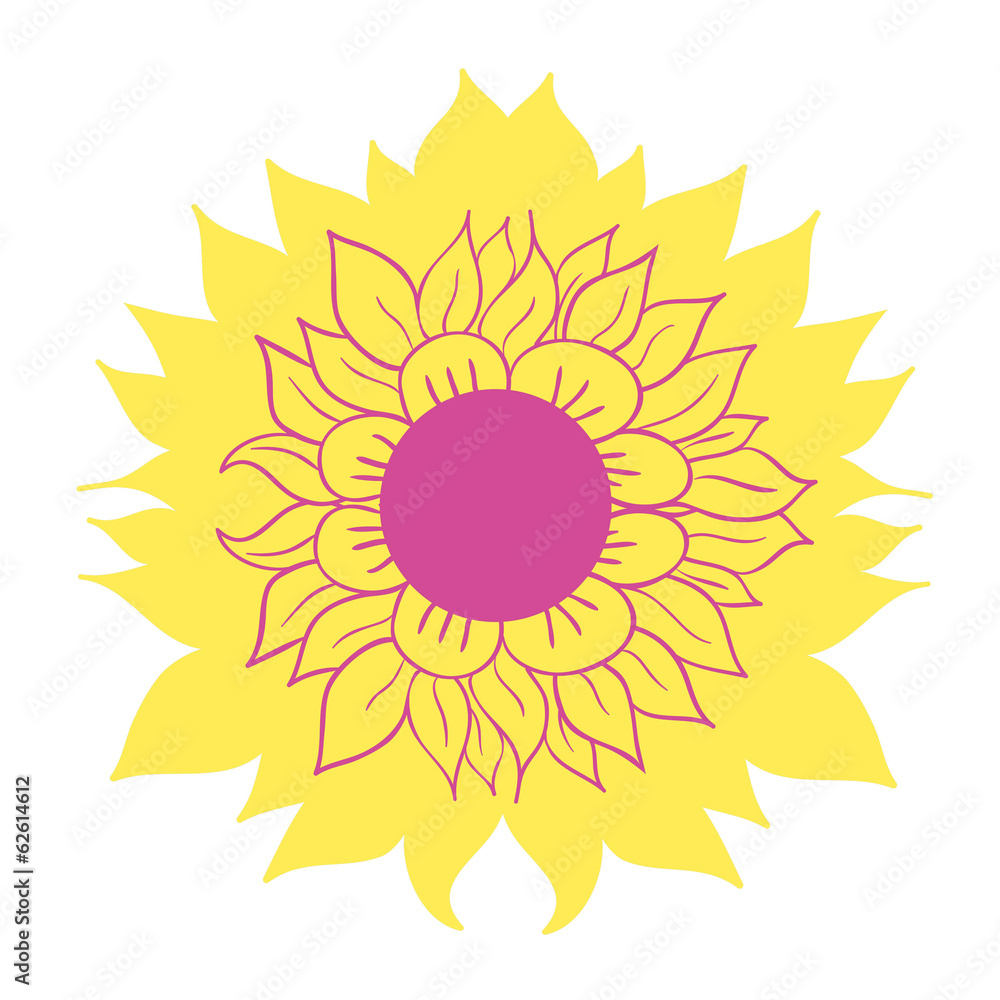 Fototapeta premium beautiful flower on white background, template