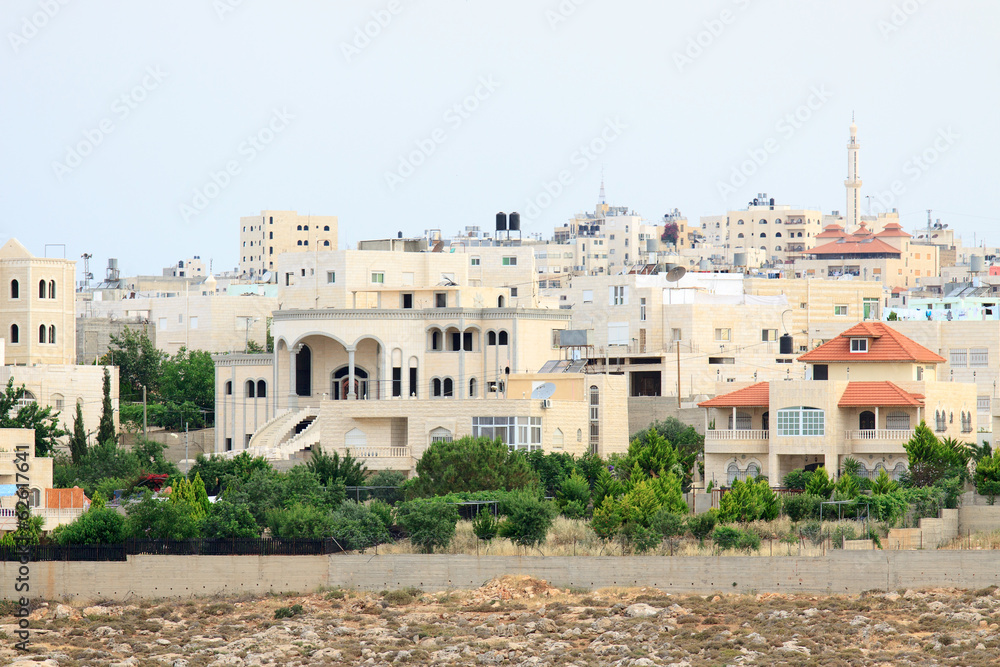 Several houses on the outskirts of the city of Hebron