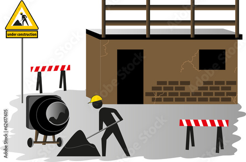 Construction Building men at work