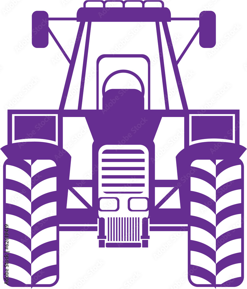 Naklejka premium Tractor Front