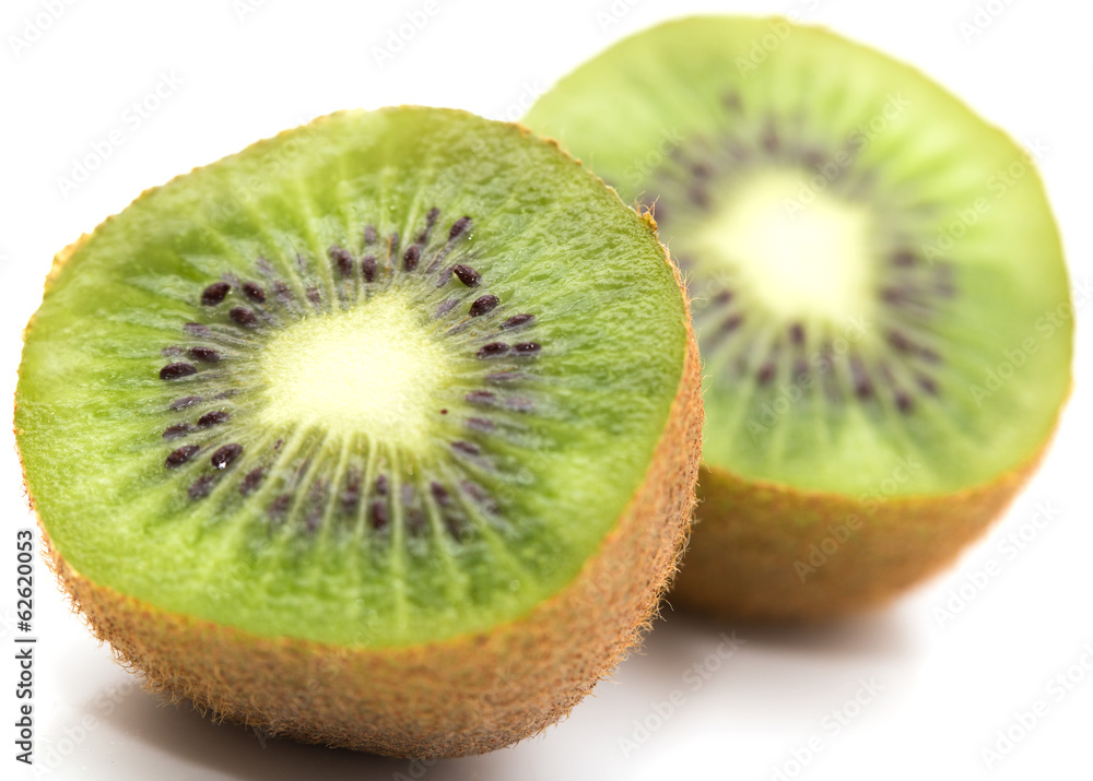 juicy kiwi on a white background. macro juicy kiwi on a white background. macro