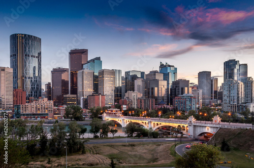Calgary skyline at night
