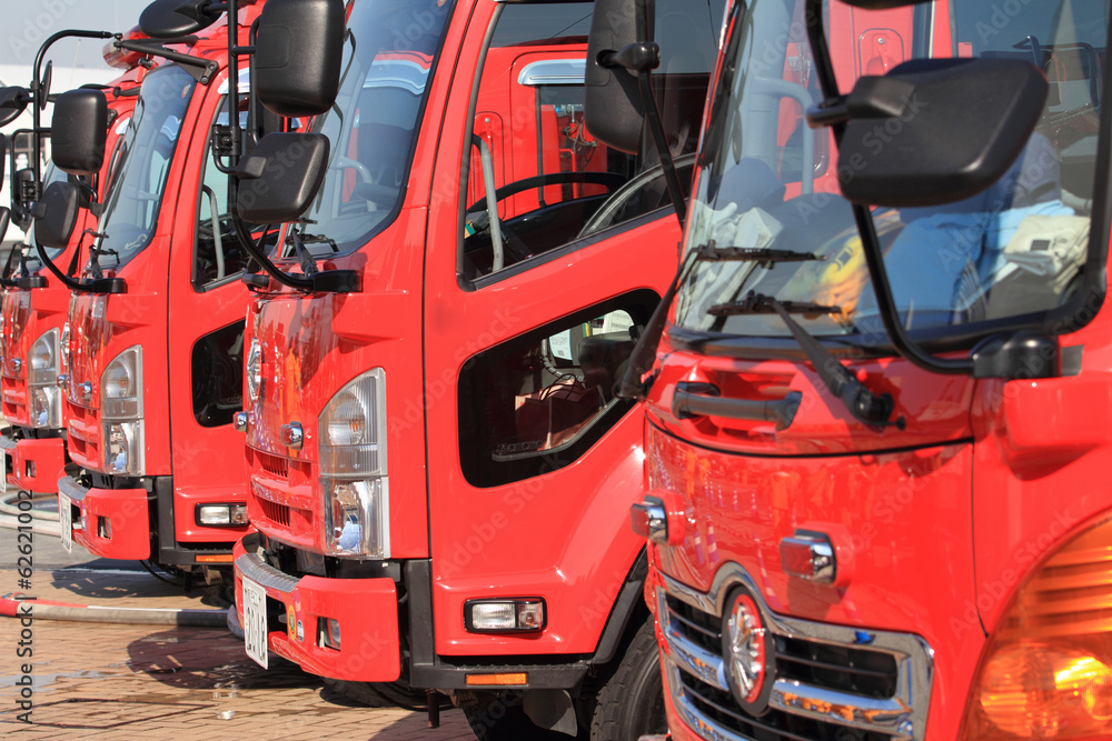 Naklejka premium 消防車