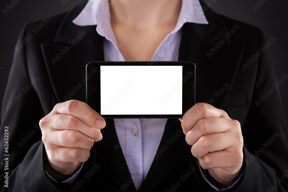 Businessperson Showing Mobile Phone Businessperson Showing Mobile Phone